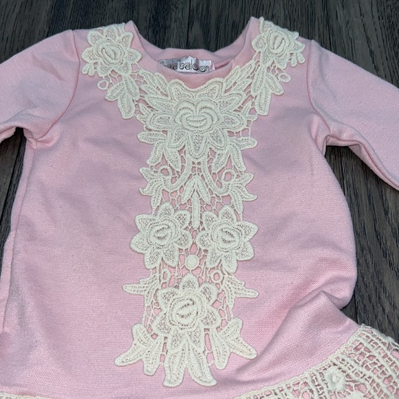 Halabaloo baby longsleeve crochet sweater dress - Picture 3 of 8